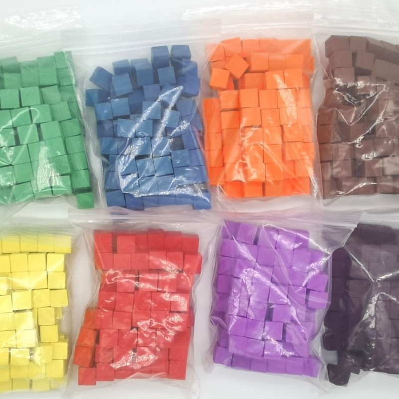 Board Game Economy - 100Pcs/lots 10mm Wood Cubes Colorful Dice