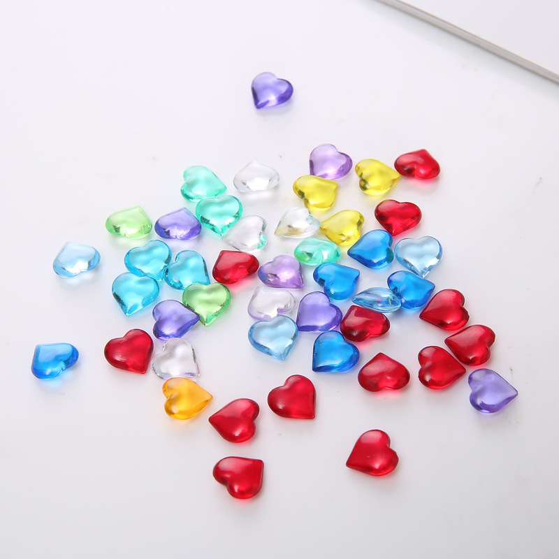 Board Game Economy - 100PCS 10*4mm Heart Shape Acrylic Transparent