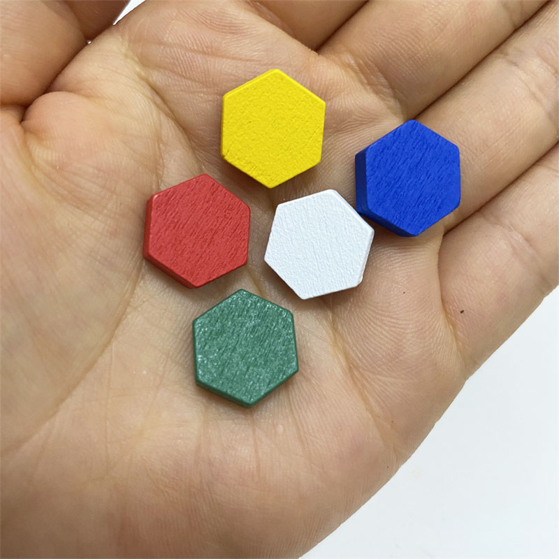 Board Game Economy - 50 Pieces Wooden Hexagonal Prism Game