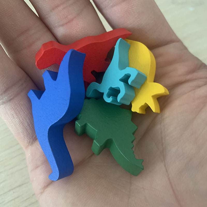 Board Game Catan - 5 Pcs/set Wooden Dinosaur Board Game