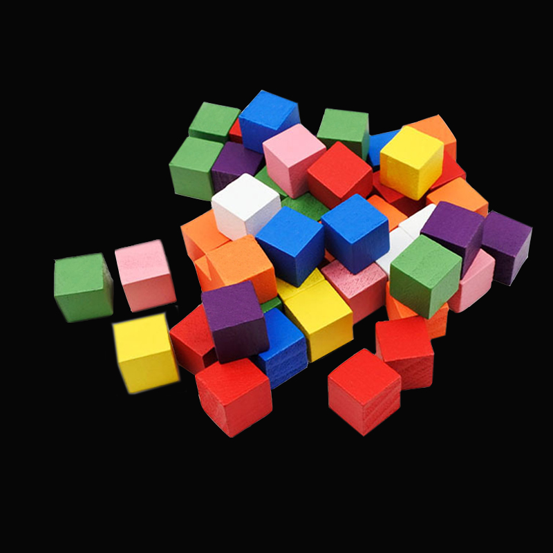 Board Game Economy - 100Pcs/lots 14colors 10mm Cube Wood Cubes