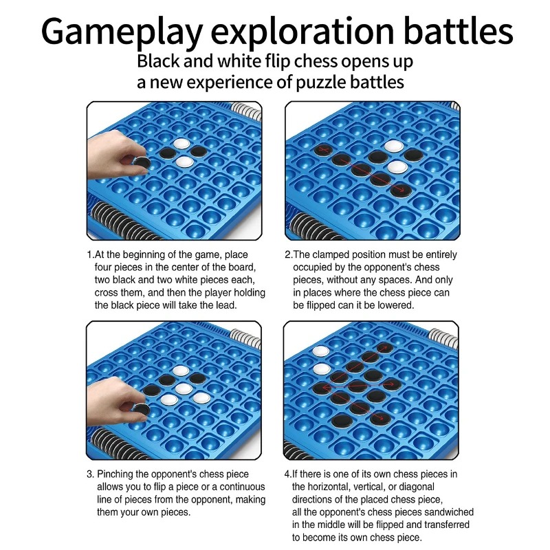 Dual-Side Flip Board Strategy  - Board Game For 3 Players 评论和价格