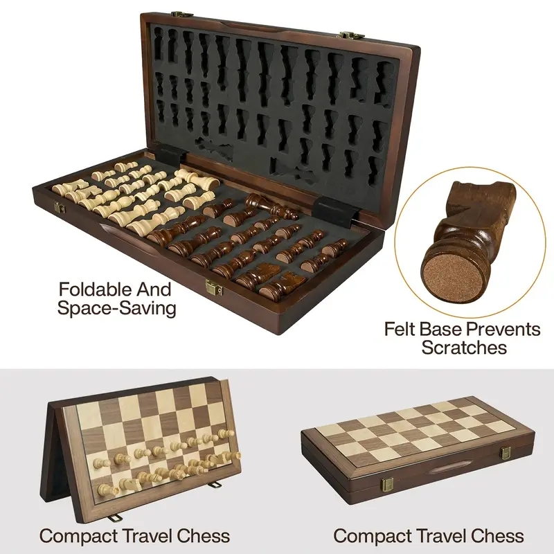 39.3cm/15.47inch magnetic wood - Magnetic Travel Chess 评论和价格