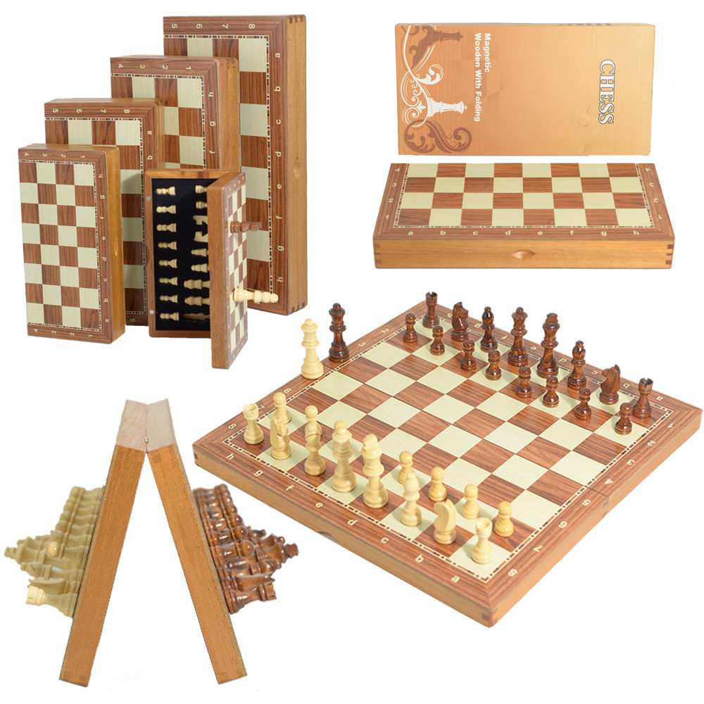 Magnetic Wooden Folding Chess  - Magnetic Travel Chess 评论和价格