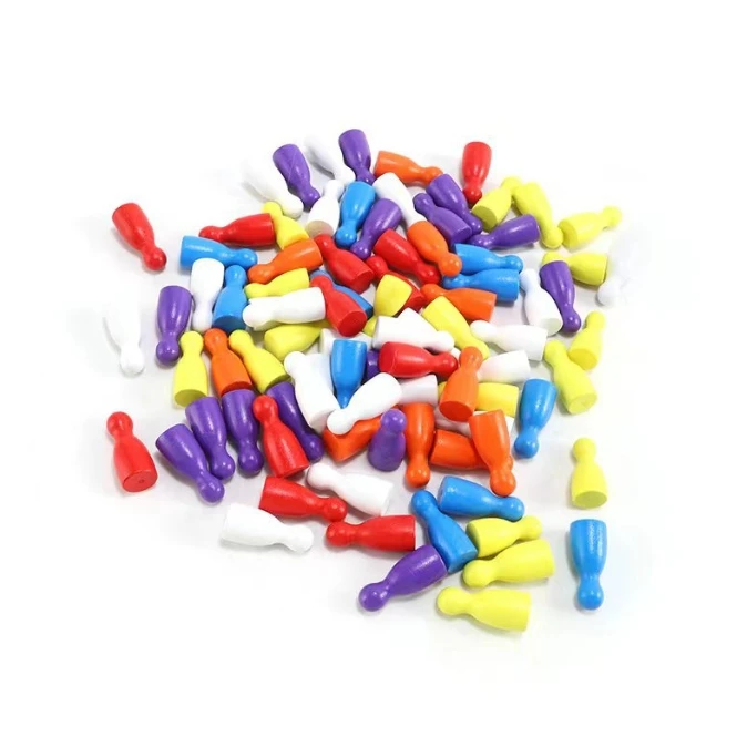 100 Pcs Colorful Wooden Chess  - Board Game Economy 评论和价格