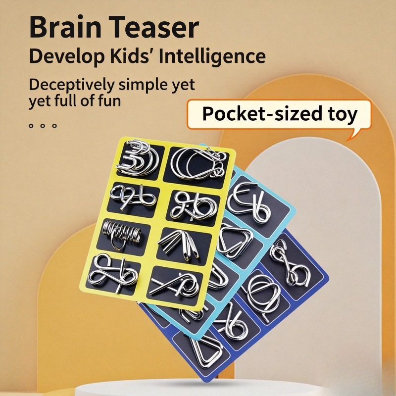 8 Pieces Metal Puzzle Set Clas - Board Game Master 评论和价格