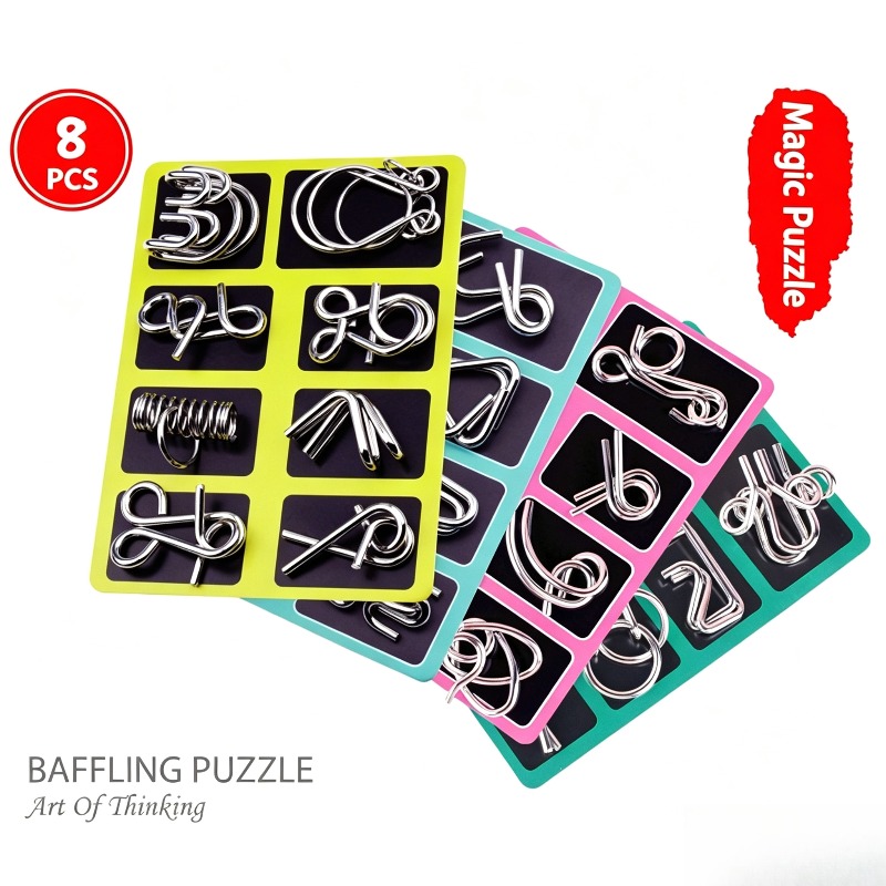 8 Pieces Metal Puzzle Set Clas - Board Game Master 评论和价格