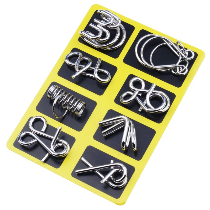 8 Pieces Metal Puzzle Set Clas - Board Game Master 评论和价格