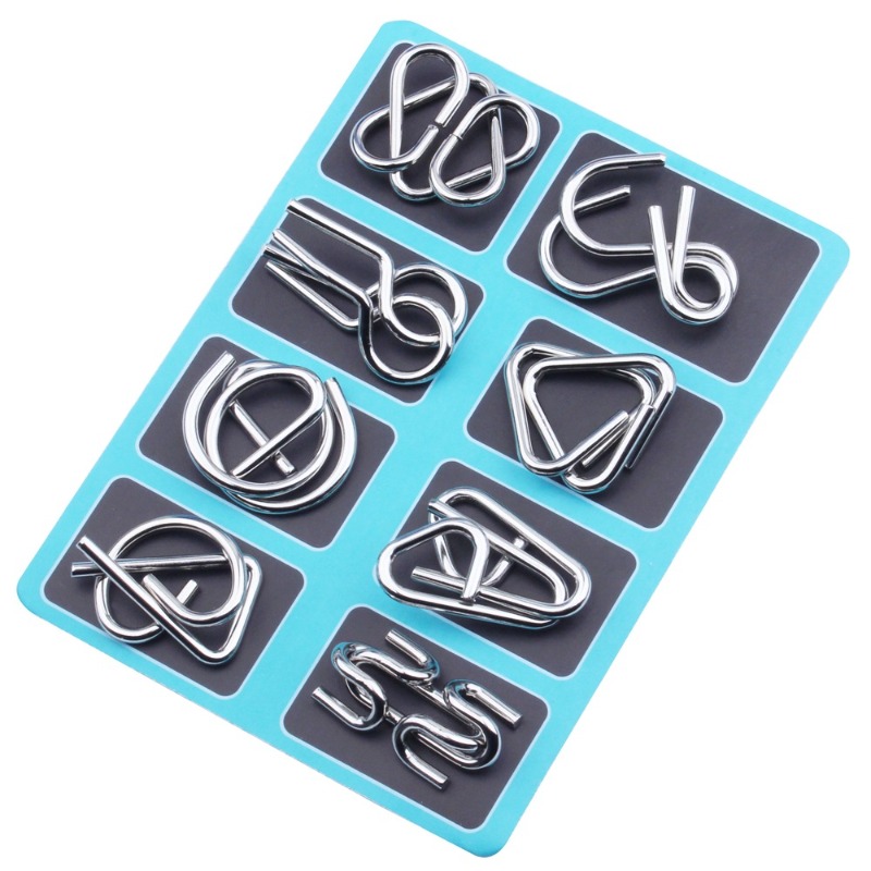 8 Pieces Metal Puzzle Set Clas - Board Game Master 评论和价格