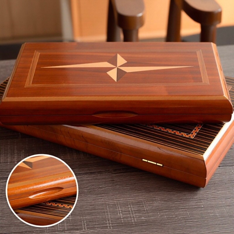 Solid Wood Backgammon 11-19 In - Magnetic Travel Chess 评论和价格