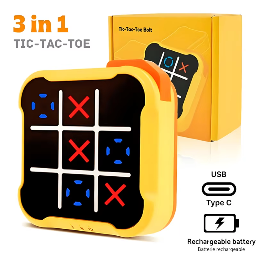 3in1 Electronic TIC-TAC-TOE Bo - Board Game For 3 Players 评论和价格