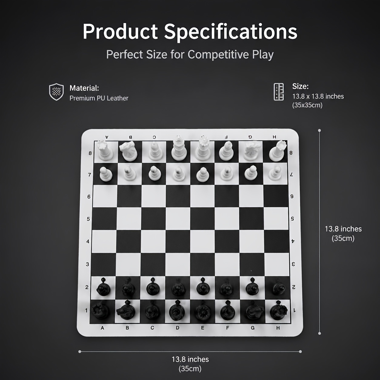 35cm/13.78in Chess Set Foldabl - Magnetic Travel Chess 评论和价格