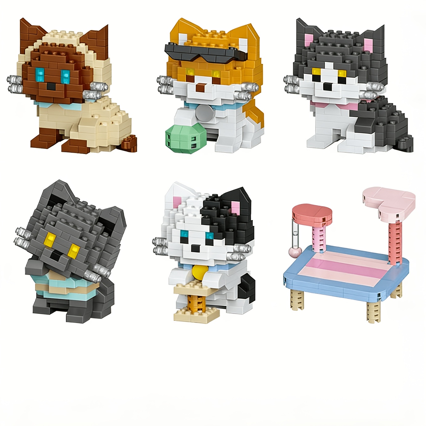 Cat Series Building Blocks Set - Board Game Master 评论和价格